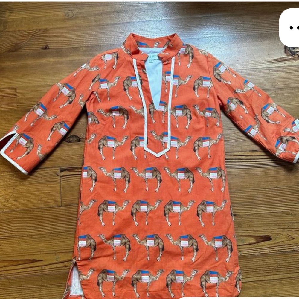 Brooke Wright Camel Print Orange Dress/Tunic